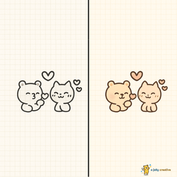 Two Friends Drawing idea-13