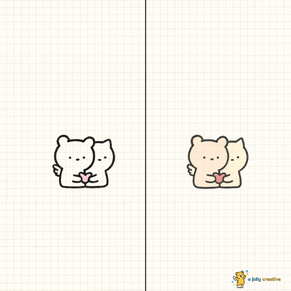 Two Friends Drawing idea-15