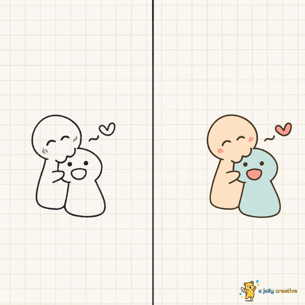 Two Friends Drawing idea-2