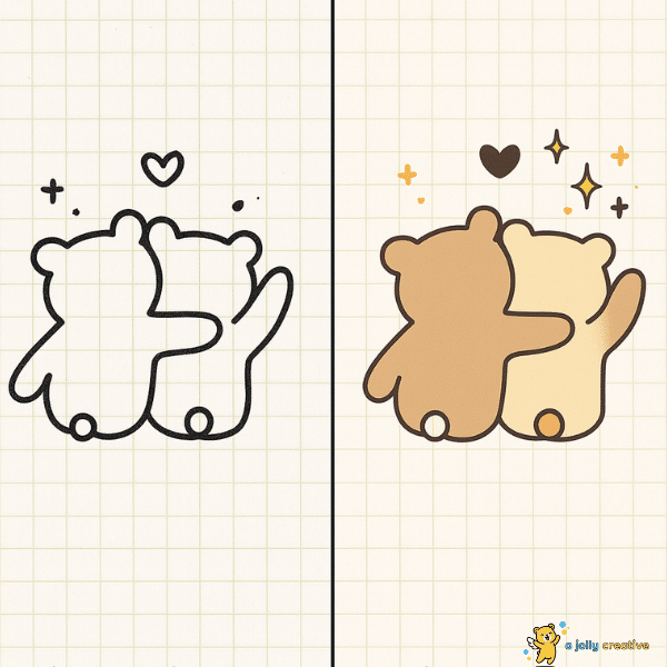 Two Friends Drawing idea-5