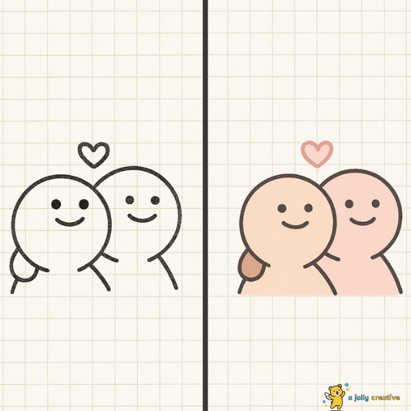 Two Friends Drawing idea-6