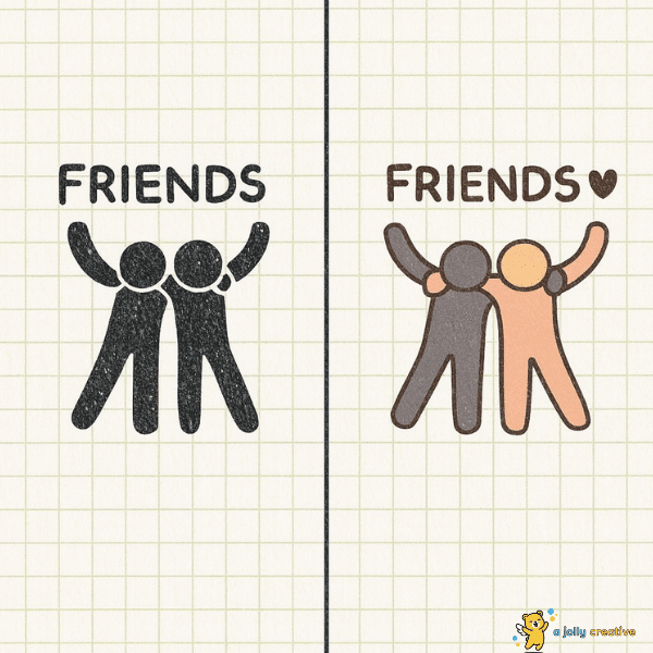 Two Friends Drawing idea-7