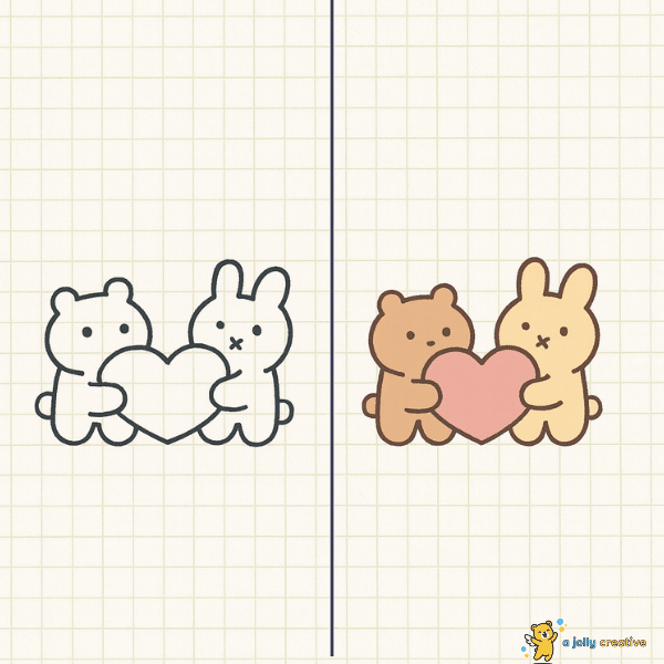 Two Friends Drawing idea-8
