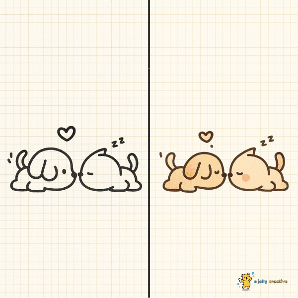 Two friends Drawing idea -17