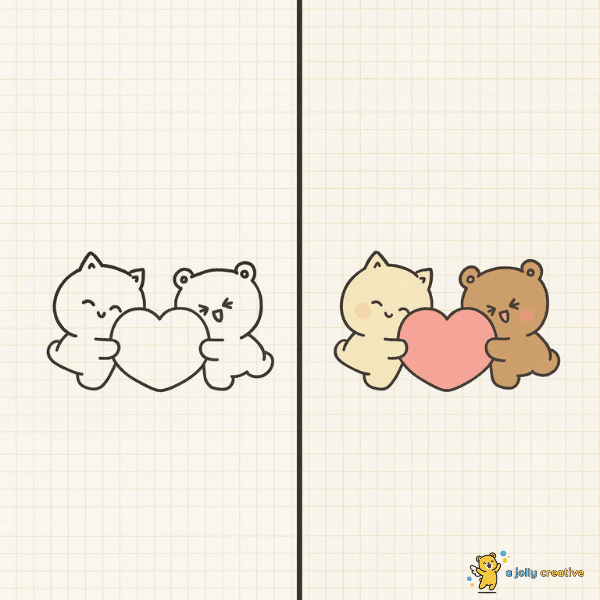 Two friends Drawing idea -19