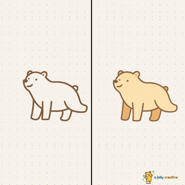 Walking Bear Drawing-idea-1