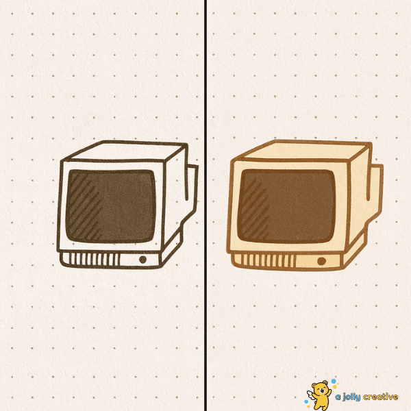 Vintage Computer Drawing