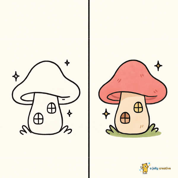 Whimsical Fantasy Mushroom Drawing Tutorial