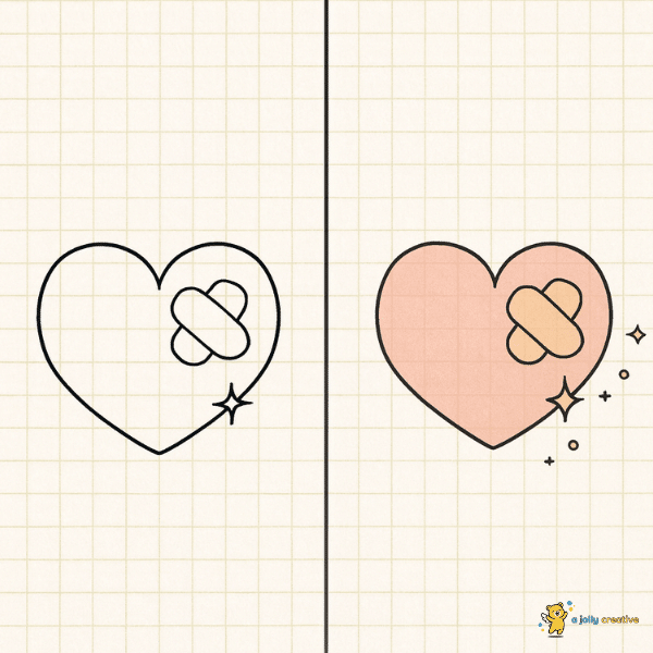 Whimsical Hearts Drawing idea-1