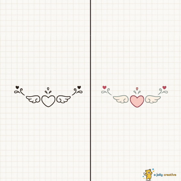 Whimsical Hearts Drawing idea-2