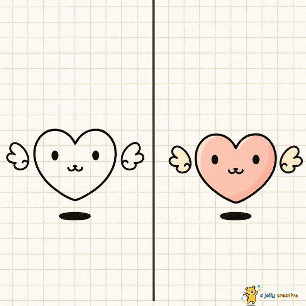 Whimsical Hearts Drawing idea-3