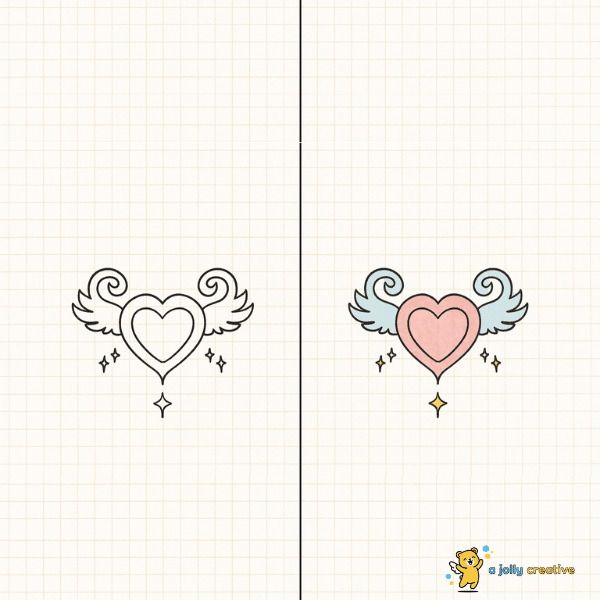 Whimsical Hearts Drawing idea-5