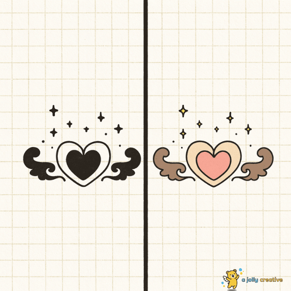 Winged Heart Drawing