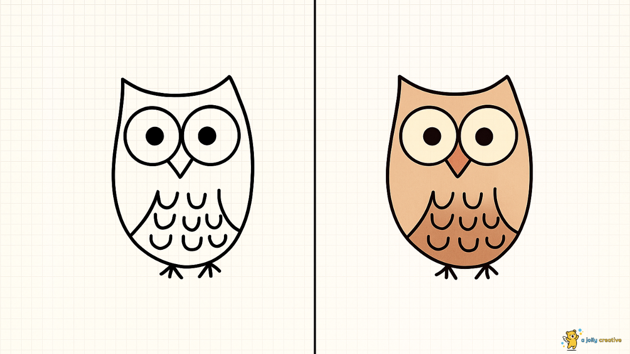 Wise Owl Drawing-idea-2