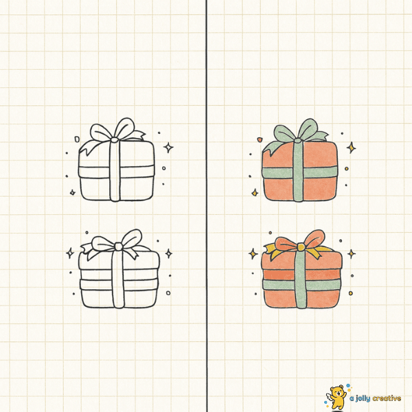 Wrapped Gifts Drawing idea