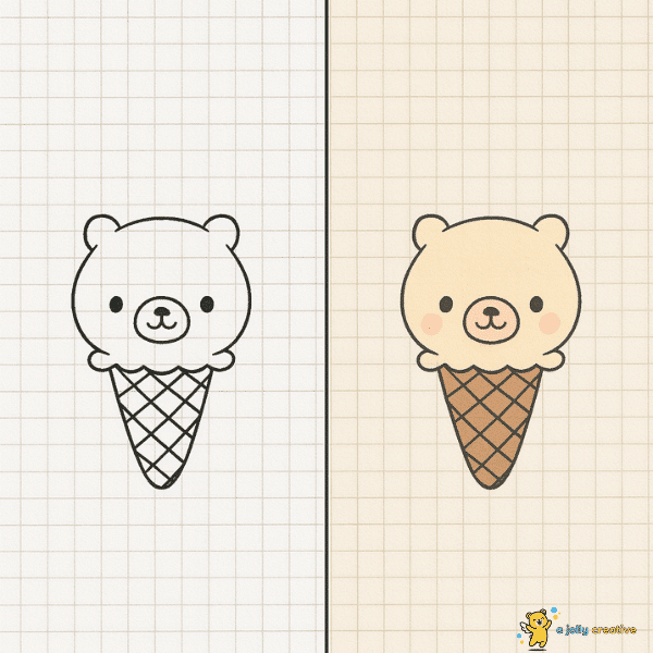 Bear Ice Cream Drawing-idea-1