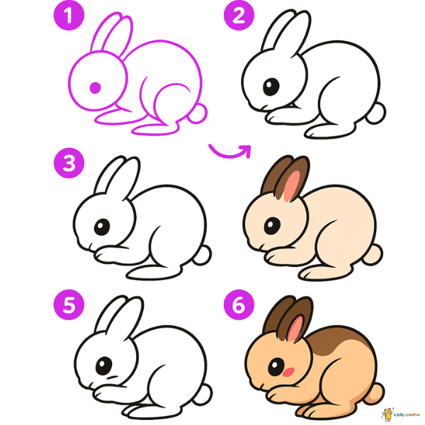 how to draw chibi bunny