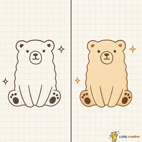 Sitting Bear Drawing-idea-1