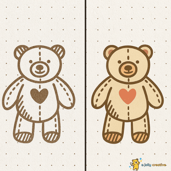 Teddy Bear Drawing-idea-1